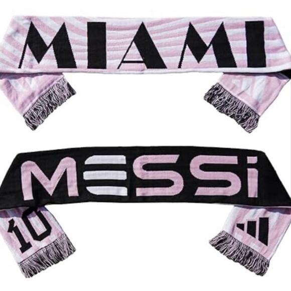 Inter Miami Messi soccer club scarf NWT pink and black - Picture 2 of 6